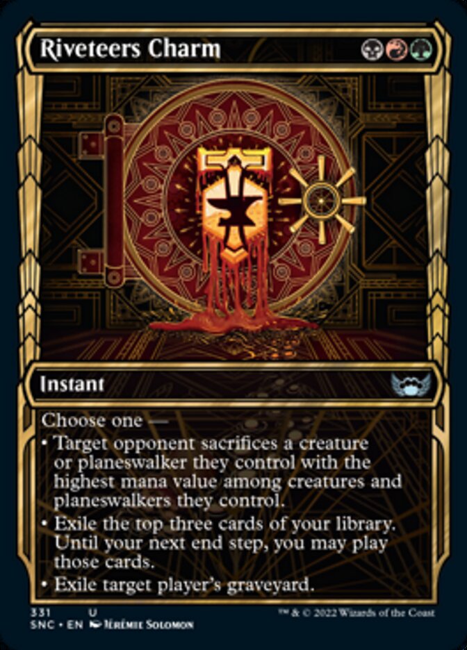 Riveteers Charm (Showcase Golden Age) [Streets of New Capenna] MTG Single Magic: The Gathering    | Red Claw Gaming