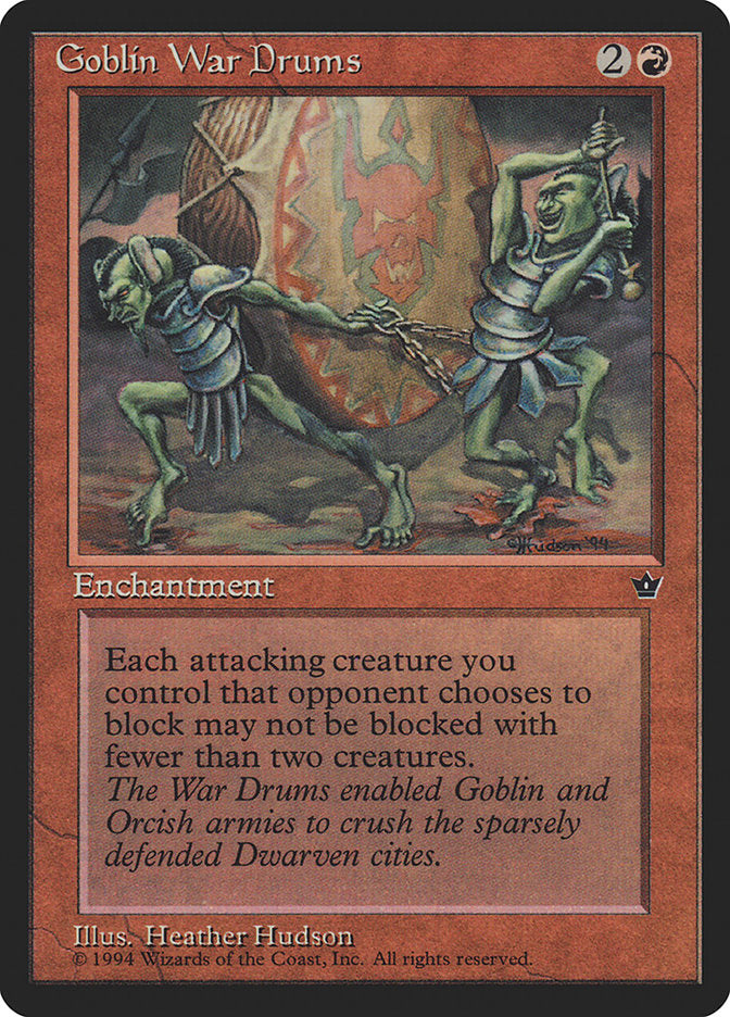 Goblin War Drums (Heather Hudson) [Fallen Empires] MTG Single Magic: The Gathering    | Red Claw Gaming