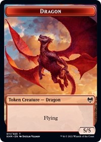 Dragon // Thopter Double-Sided Token [Kaldheim Commander Tokens] MTG Single Magic: The Gathering    | Red Claw Gaming