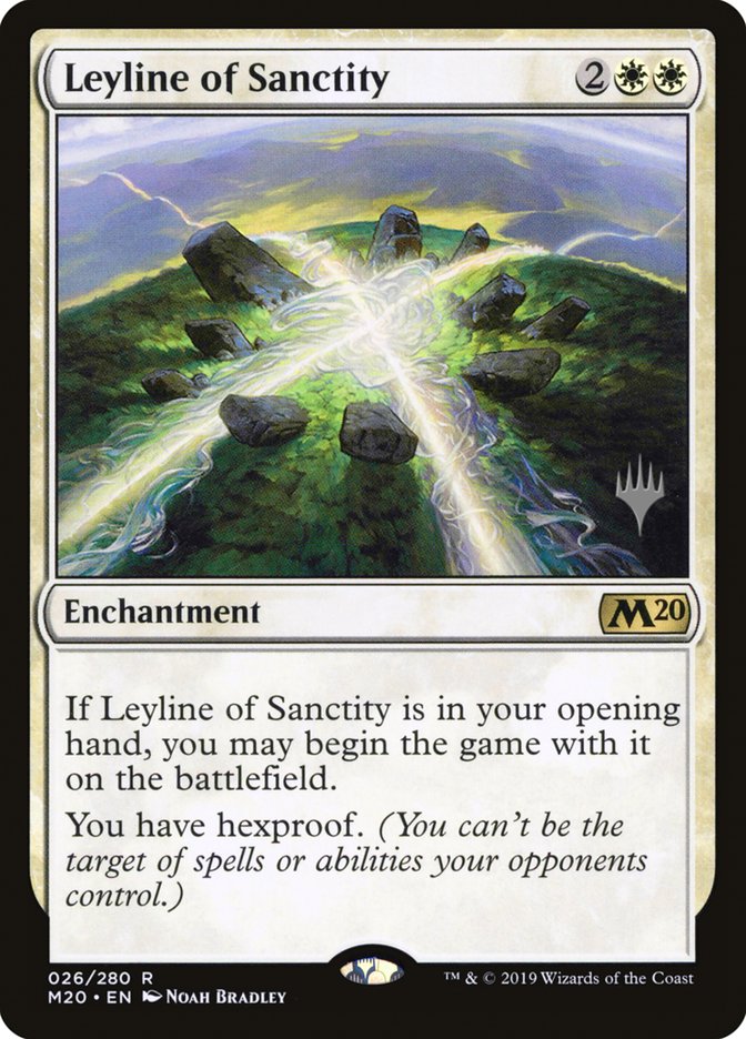Leyline of Sanctity (Promo Pack) [Core Set 2020 Promos] MTG Single Magic: The Gathering    | Red Claw Gaming