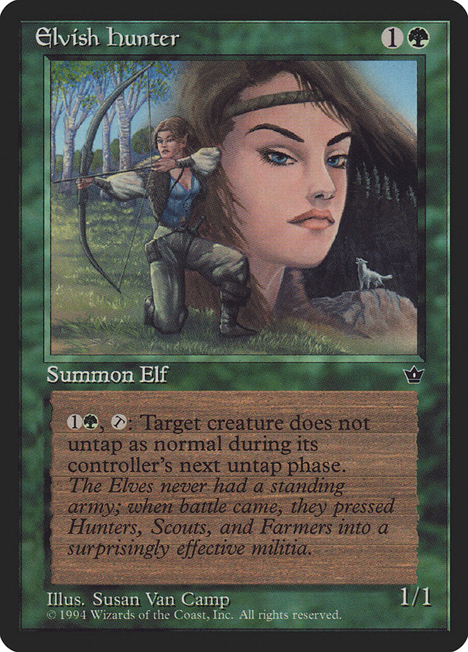 Elvish Hunter (Susan Van Camp) [Fallen Empires] MTG Single Magic: The Gathering    | Red Claw Gaming