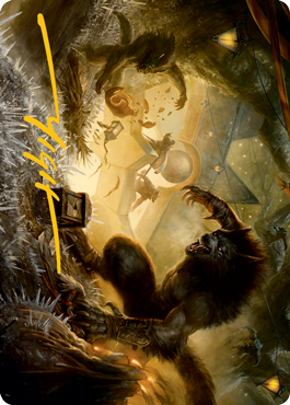 Storm the Festival Art Card (Gold-Stamped Signature) [Innistrad: Midnight Hunt Art Series] MTG Single Magic: The Gathering    | Red Claw Gaming