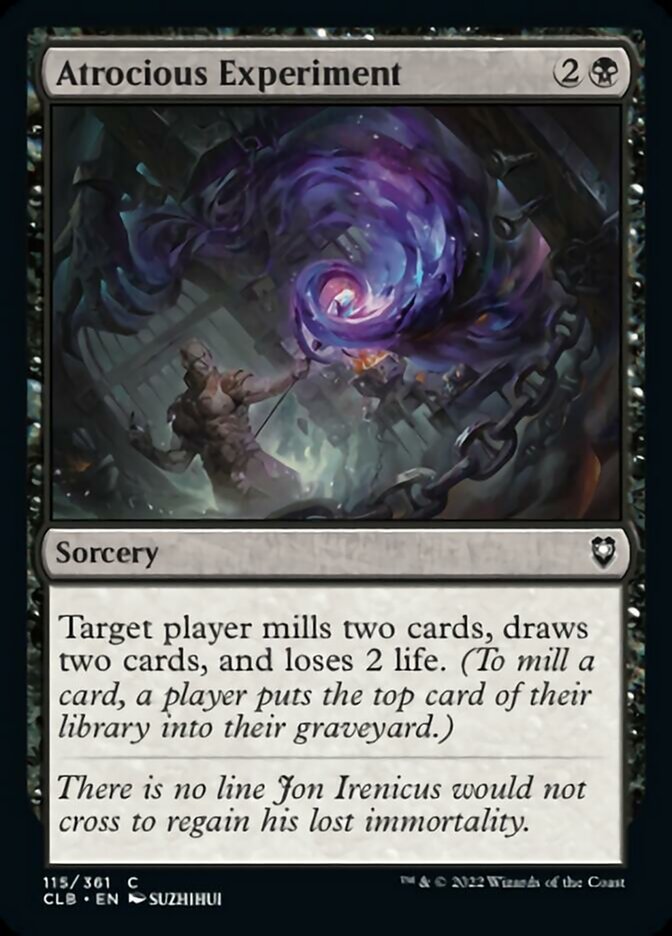 Atrocious Experiment [Commander Legends: Battle for Baldur's Gate] MTG Single Magic: The Gathering    | Red Claw Gaming