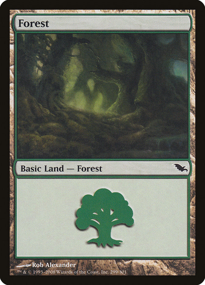 Forest (299) [Shadowmoor] MTG Single Magic: The Gathering    | Red Claw Gaming