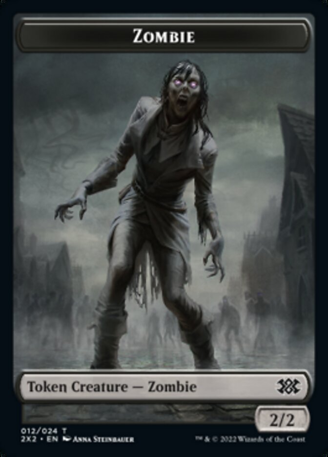 Zombie // Spirit (008) Double-Sided Token [Double Masters 2022 Tokens] MTG Single Magic: The Gathering    | Red Claw Gaming
