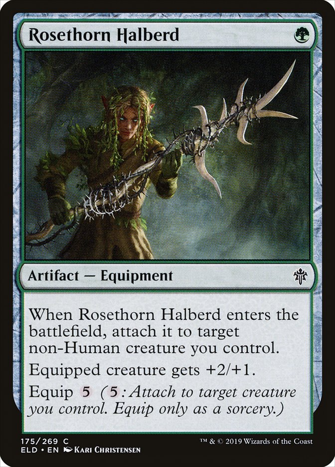 Rosethorn Halberd [Throne of Eldraine] MTG Single Magic: The Gathering    | Red Claw Gaming