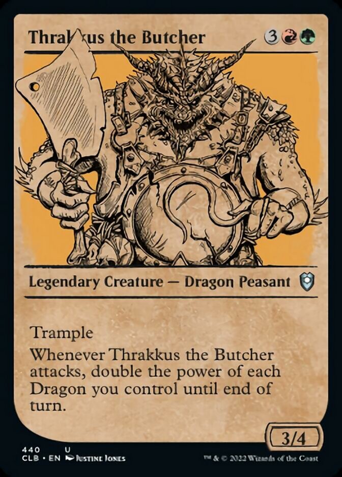 Thrakkus the Butcher (Showcase) [Commander Legends: Battle for Baldur's Gate] MTG Single Magic: The Gathering    | Red Claw Gaming