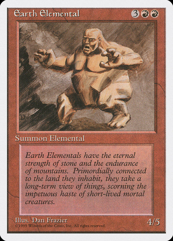 Earth Elemental [Fourth Edition] MTG Single Magic: The Gathering    | Red Claw Gaming