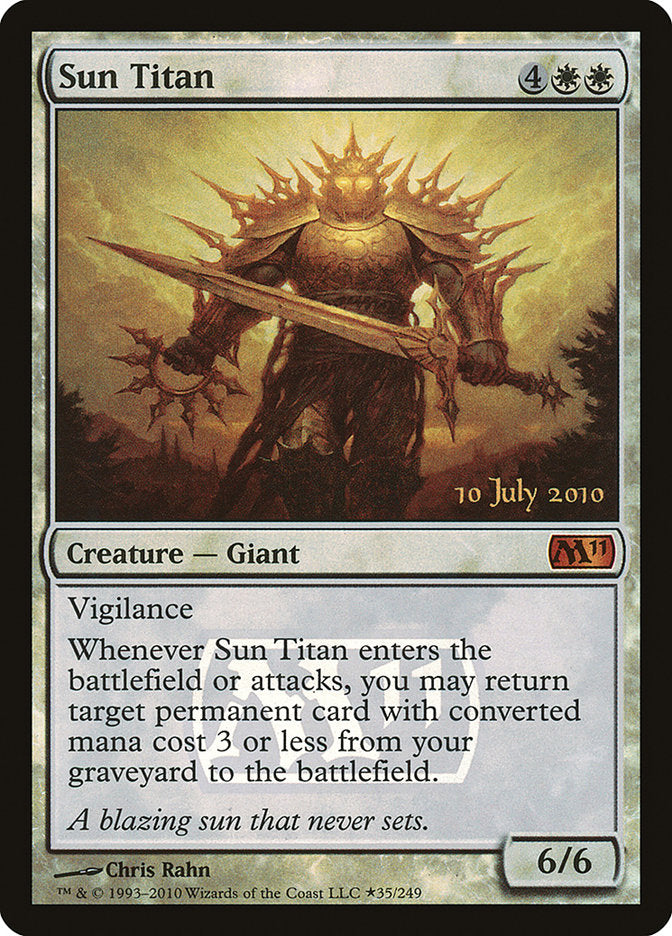 Sun Titan [Magic 2011 Prerelease Promos] MTG Single Magic: The Gathering    | Red Claw Gaming