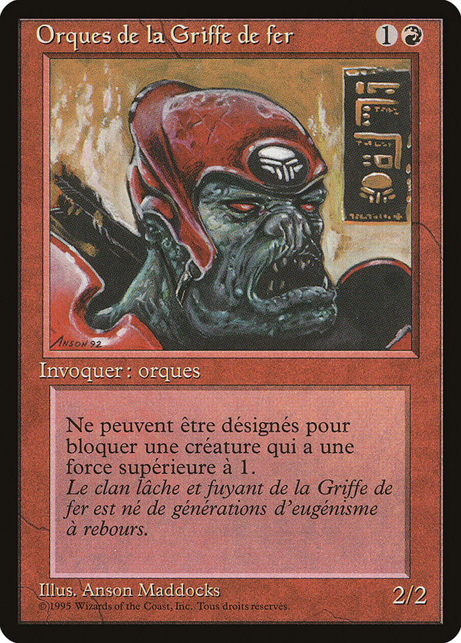 Ironclaw Orcs (French) - "Orques de la Griffe de fer" [Renaissance] MTG Single Magic: The Gathering    | Red Claw Gaming