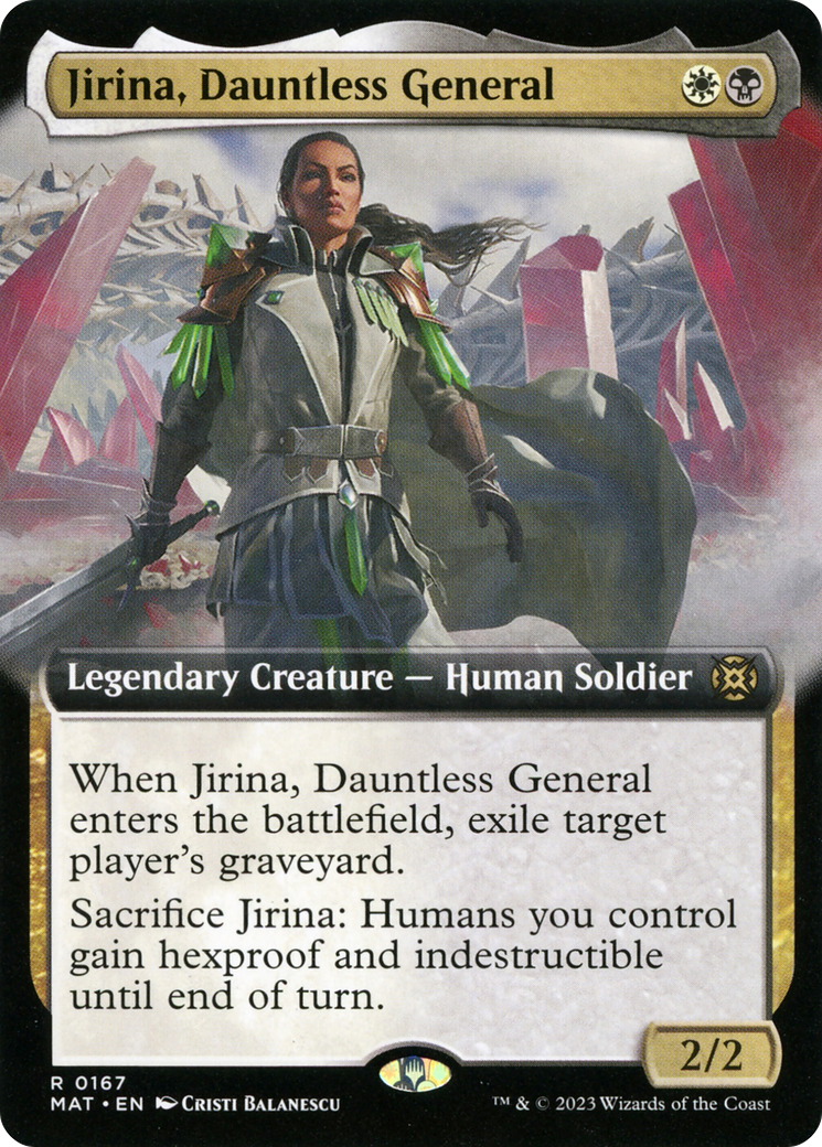Jirina, Dauntless General (Extended Art) [March of the Machine: The Aftermath] MTG Single Magic: The Gathering    | Red Claw Gaming