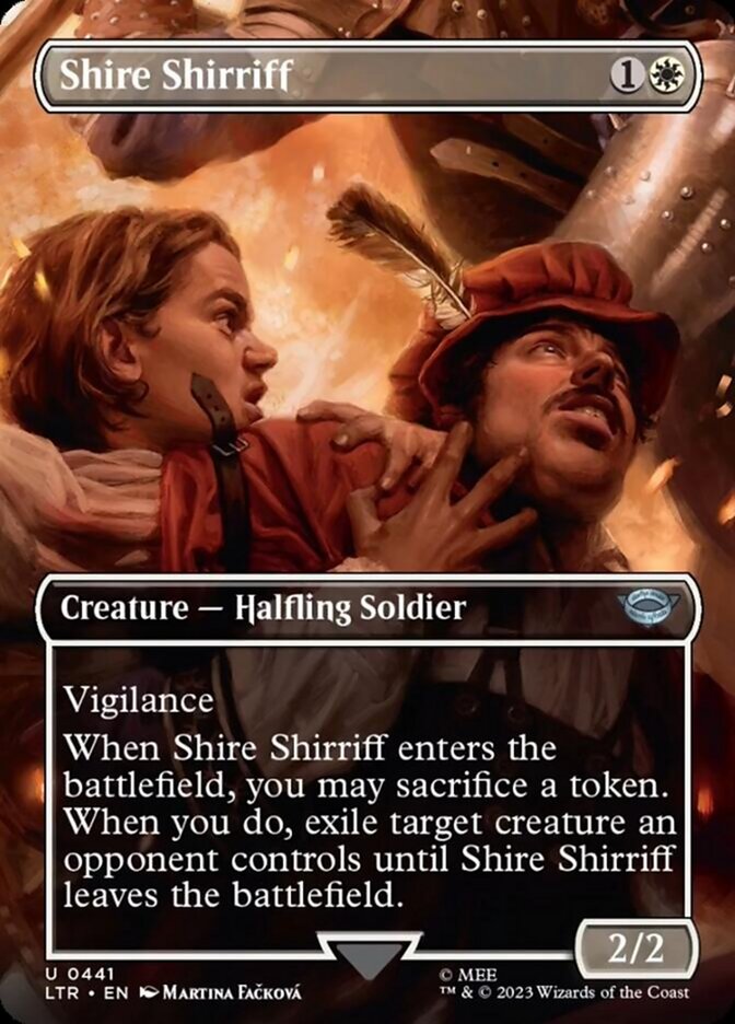Shire Shirriff (Borderless Alternate Art) [The Lord of the Rings: Tales of Middle-Earth] MTG Single Magic: The Gathering    | Red Claw Gaming