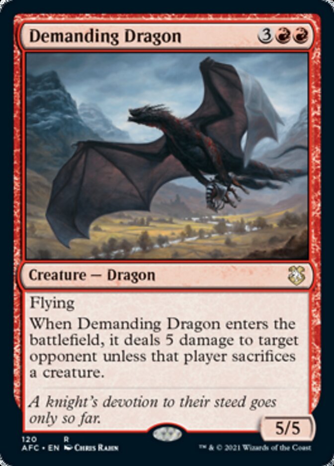 Demanding Dragon [Dungeons & Dragons: Adventures in the Forgotten Realms Commander] MTG Single Magic: The Gathering    | Red Claw Gaming