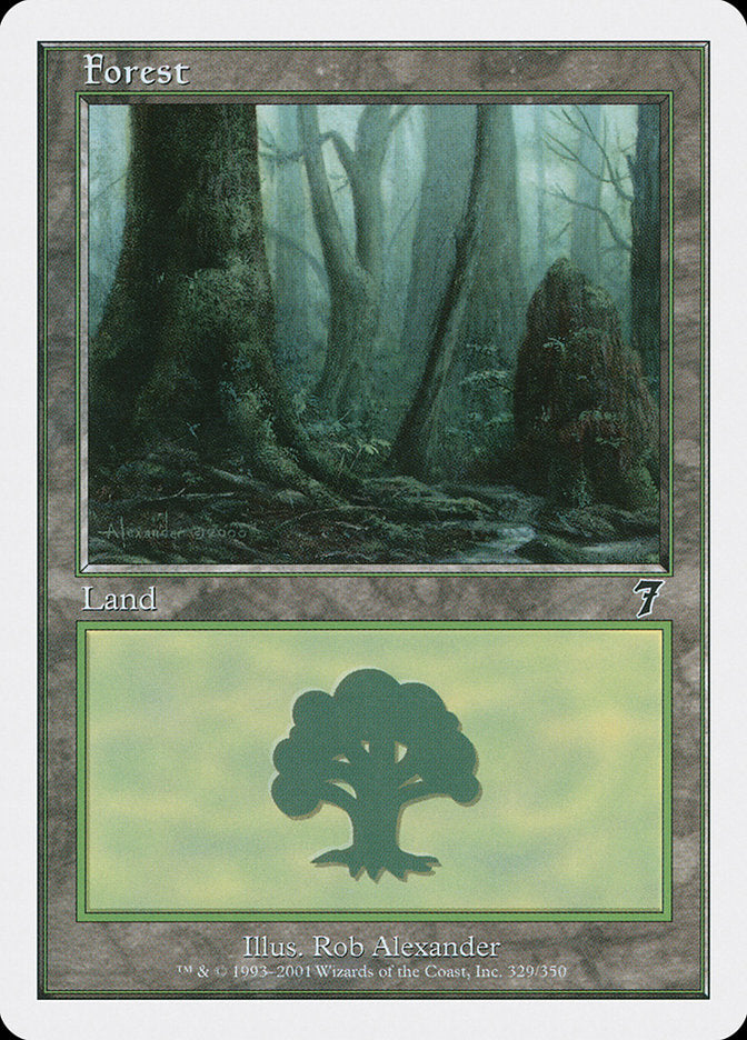 Forest (329) [Seventh Edition] MTG Single Magic: The Gathering    | Red Claw Gaming