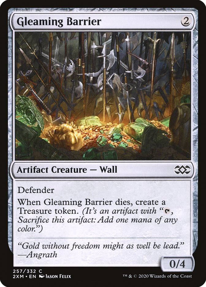 Gleaming Barrier [Double Masters] MTG Single Magic: The Gathering    | Red Claw Gaming