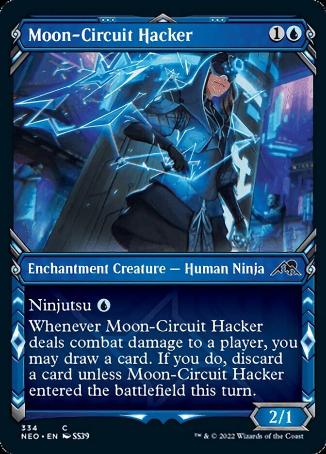 Moon-Circuit Hacker (Showcase Ninja) [Kamigawa: Neon Dynasty] MTG Single Magic: The Gathering    | Red Claw Gaming