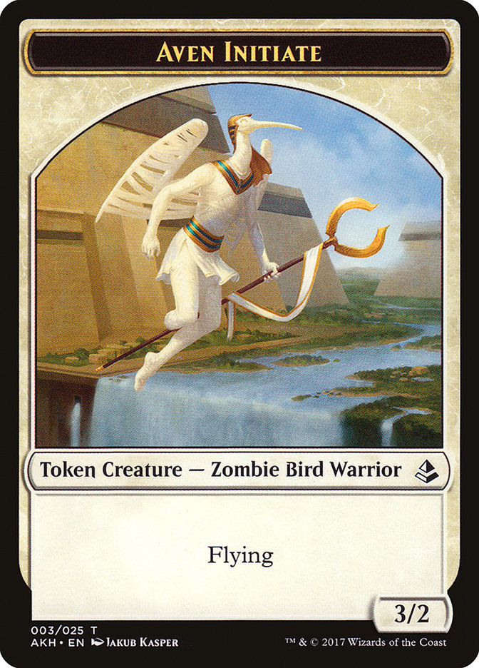 Aven Initiate Token [Amonkhet Tokens] MTG Single Magic: The Gathering    | Red Claw Gaming