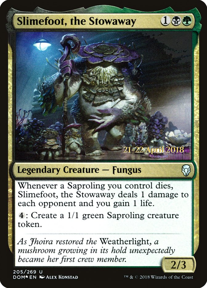 Slimefoot, the Stowaway [Dominaria Prerelease Promos] MTG Single Magic: The Gathering    | Red Claw Gaming