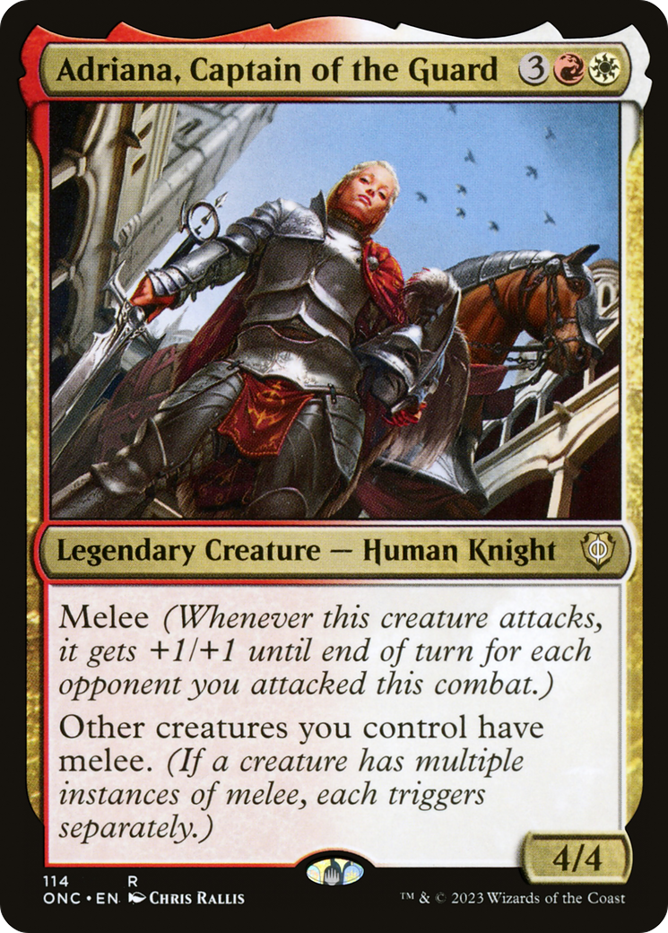 Adriana, Captain of the Guard [Phyrexia: All Will Be One Commander] MTG Single Magic: The Gathering    | Red Claw Gaming