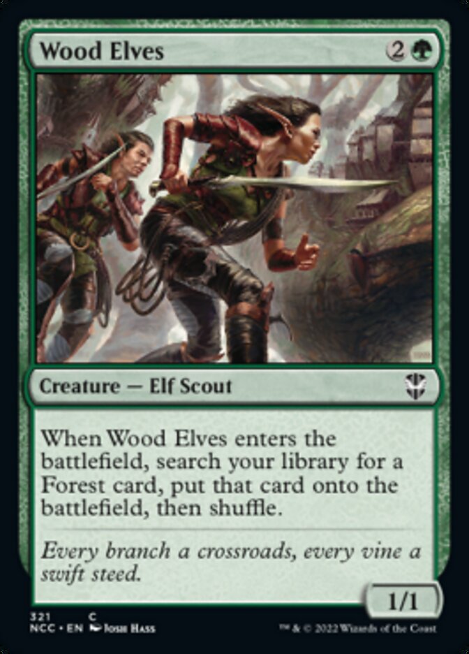 Wood Elves [Streets of New Capenna Commander] MTG Single Magic: The Gathering    | Red Claw Gaming