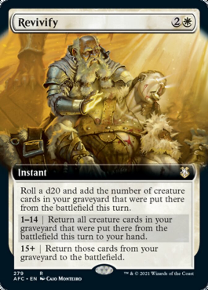 Revivify (Extended Art) [Dungeons & Dragons: Adventures in the Forgotten Realms Commander] MTG Single Magic: The Gathering    | Red Claw Gaming