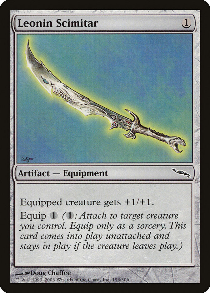 Leonin Scimitar [Mirrodin] MTG Single Magic: The Gathering    | Red Claw Gaming