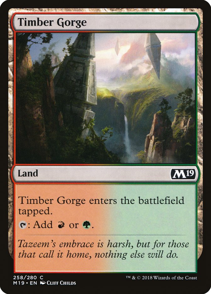 Timber Gorge [Core Set 2019] MTG Single Magic: The Gathering    | Red Claw Gaming