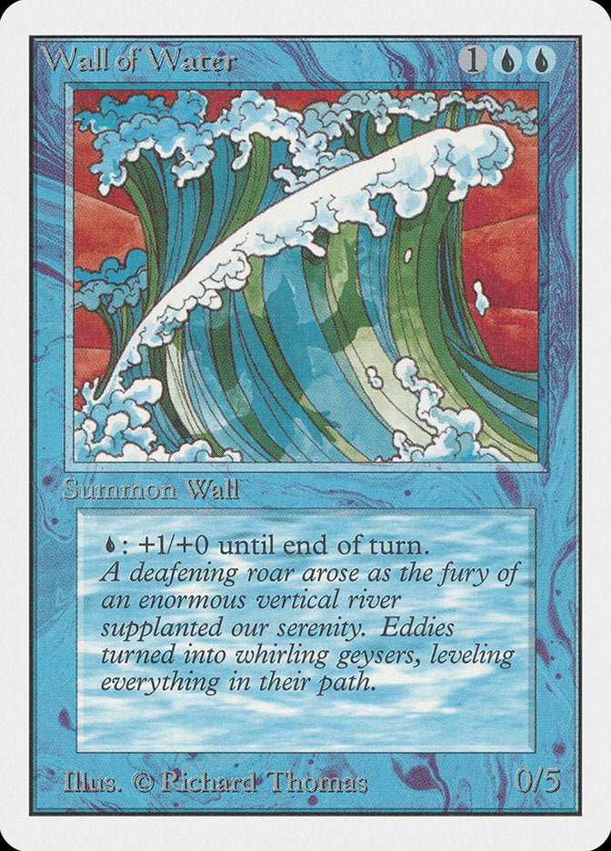 Wall of Water [Unlimited Edition] MTG Single Magic: The Gathering    | Red Claw Gaming