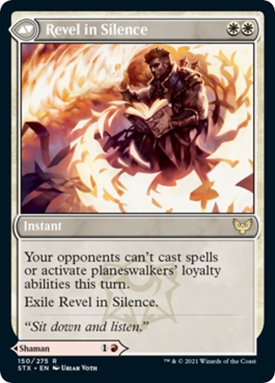 Flamescroll Celebrant // Revel in Silence [Strixhaven: School of Mages Prerelease Promos] MTG Single Magic: The Gathering    | Red Claw Gaming