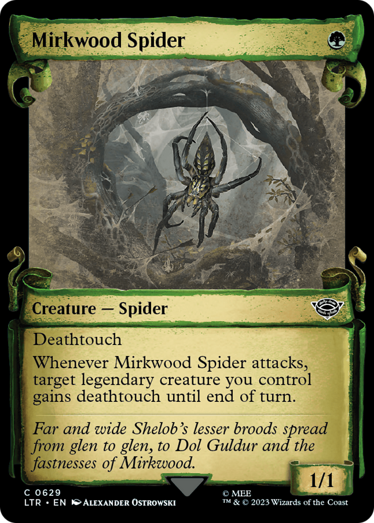 Mirkwood Spider [The Lord of the Rings: Tales of Middle-Earth Showcase Scrolls] MTG Single Magic: The Gathering    | Red Claw Gaming