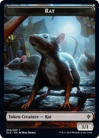 Rat // Food (17) Double-Sided Token [Throne of Eldraine Tokens] MTG Single Magic: The Gathering    | Red Claw Gaming