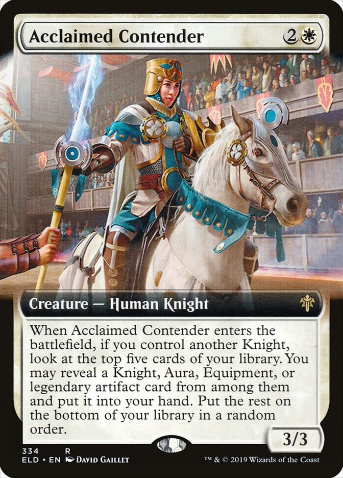 Acclaimed Contender (Extended Art) [Throne of Eldraine] MTG Single Magic: The Gathering    | Red Claw Gaming