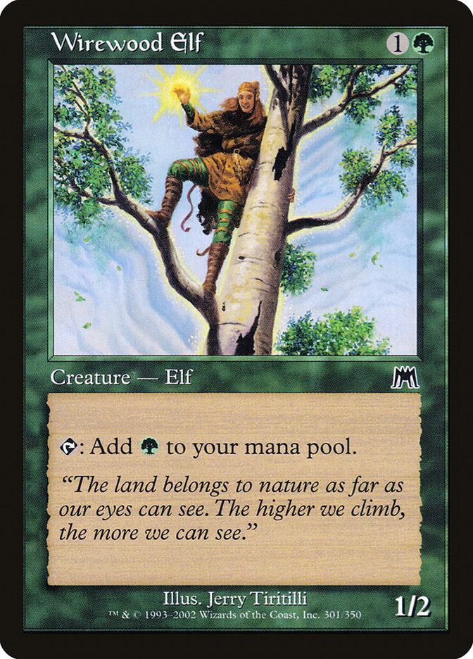Wirewood Elf [Onslaught] MTG Single Magic: The Gathering    | Red Claw Gaming