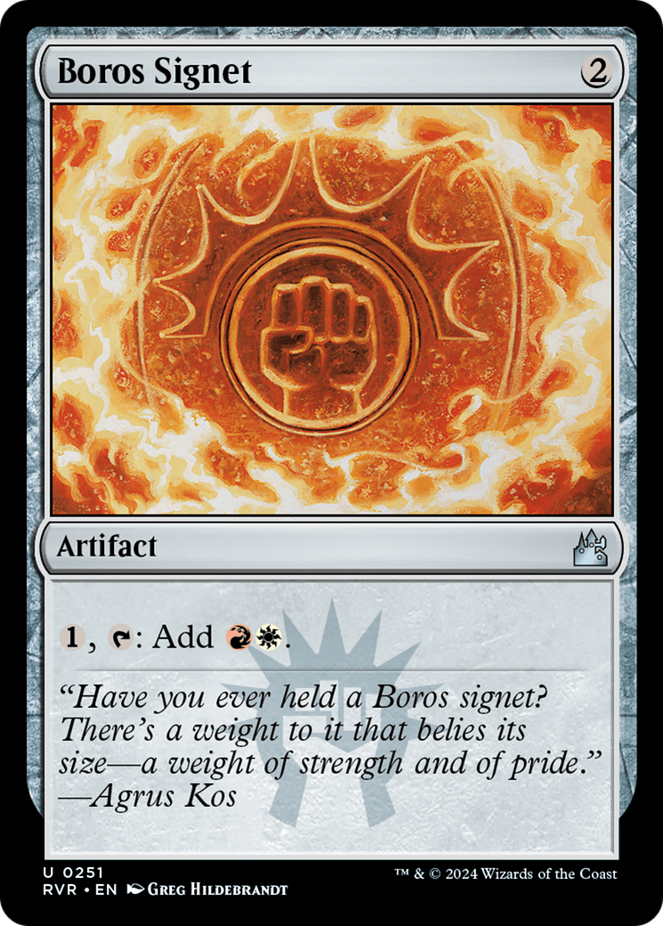 Boros Signet [Ravnica Remastered] MTG Single Magic: The Gathering    | Red Claw Gaming