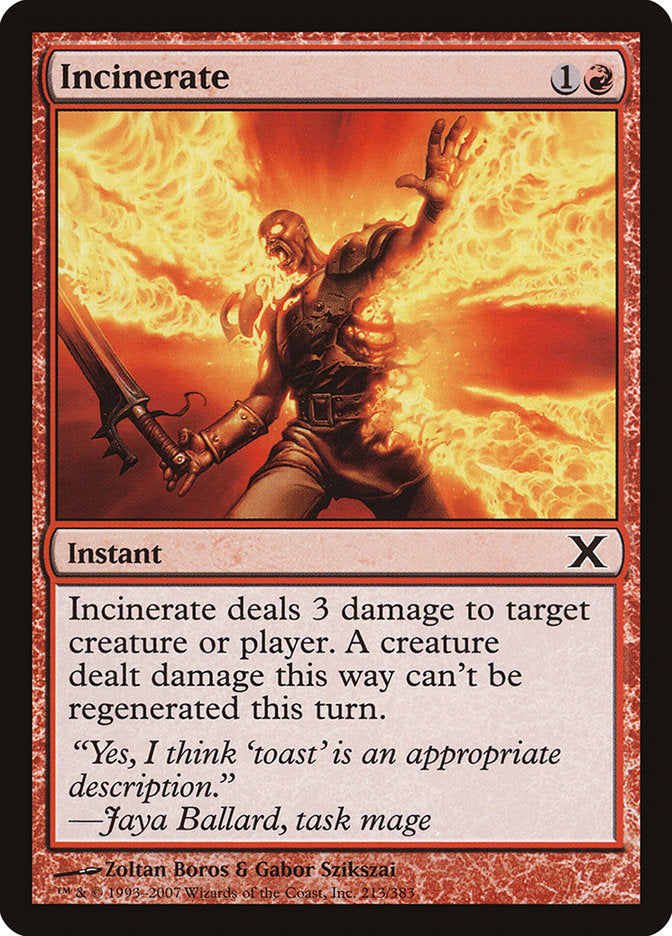 Incinerate [Tenth Edition] MTG Single Magic: The Gathering    | Red Claw Gaming