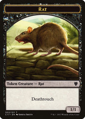 Cat Warrior (008) // Rat (003) Double-Sided Token [Commander 2017 Tokens] MTG Single Magic: The Gathering    | Red Claw Gaming