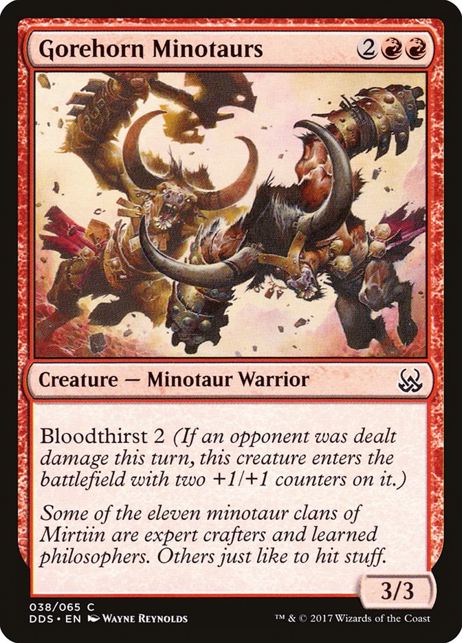 Gorehorn Minotaurs [Duel Decks: Mind vs. Might] MTG Single Magic: The Gathering    | Red Claw Gaming