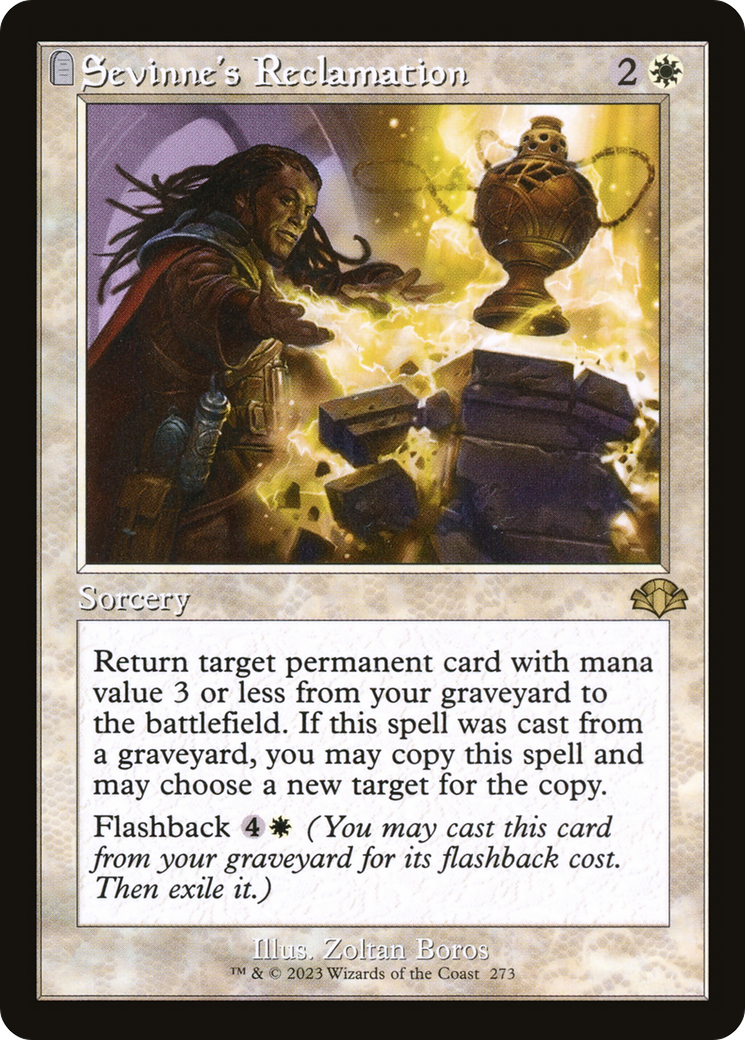 Sevinne's Reclamation (Retro) [Dominaria Remastered] MTG Single Magic: The Gathering    | Red Claw Gaming