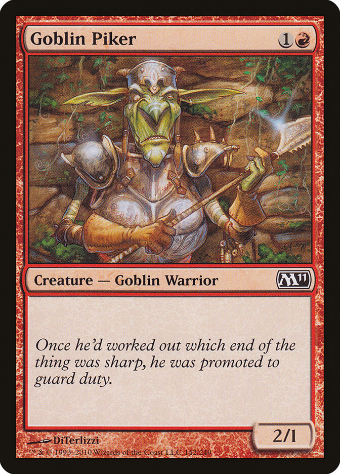 Goblin Piker [Magic 2011] MTG Single Magic: The Gathering    | Red Claw Gaming