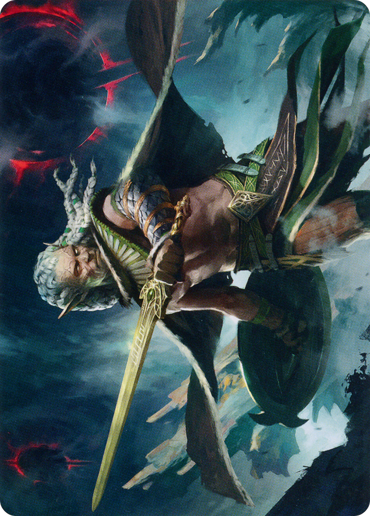 Serpent-Blade Assailant Art Card (40) [March of the Machine Art Series] MTG Single Magic: The Gathering    | Red Claw Gaming
