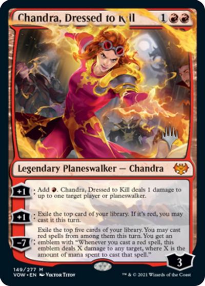 Chandra, Dressed to Kill (Promo Pack) [Innistrad: Crimson Vow Promos] MTG Single Magic: The Gathering    | Red Claw Gaming