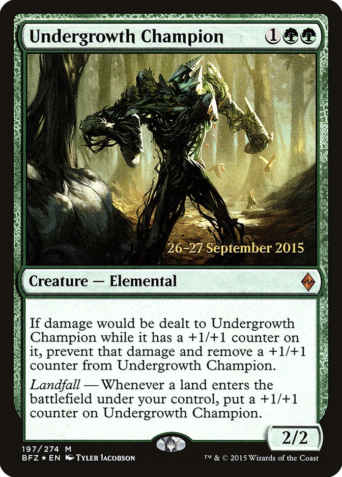 Undergrowth Champion [Battle for Zendikar Prerelease Promos] MTG Single Magic: The Gathering    | Red Claw Gaming