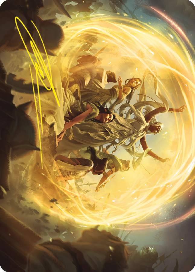 Heroic Intervention Art Card (Gold-Stamped Signature) [The Lord of the Rings: Tales of Middle-earth Art Series] MTG Single Magic: The Gathering    | Red Claw Gaming