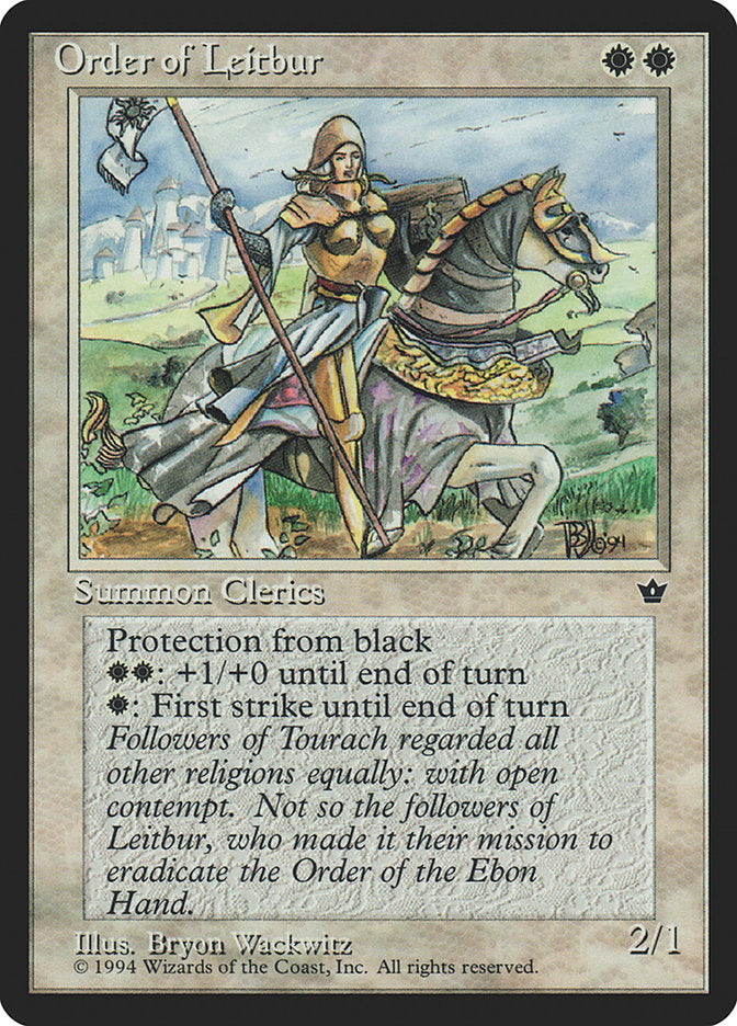 Order of Leitbur (Horse Facing Right) [Fallen Empires] MTG Single Magic: The Gathering    | Red Claw Gaming