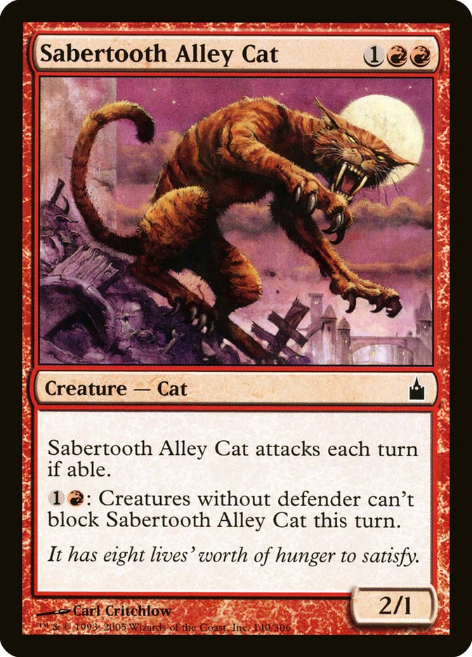 Sabertooth Alley Cat [Ravnica: City of Guilds] MTG Single Magic: The Gathering    | Red Claw Gaming
