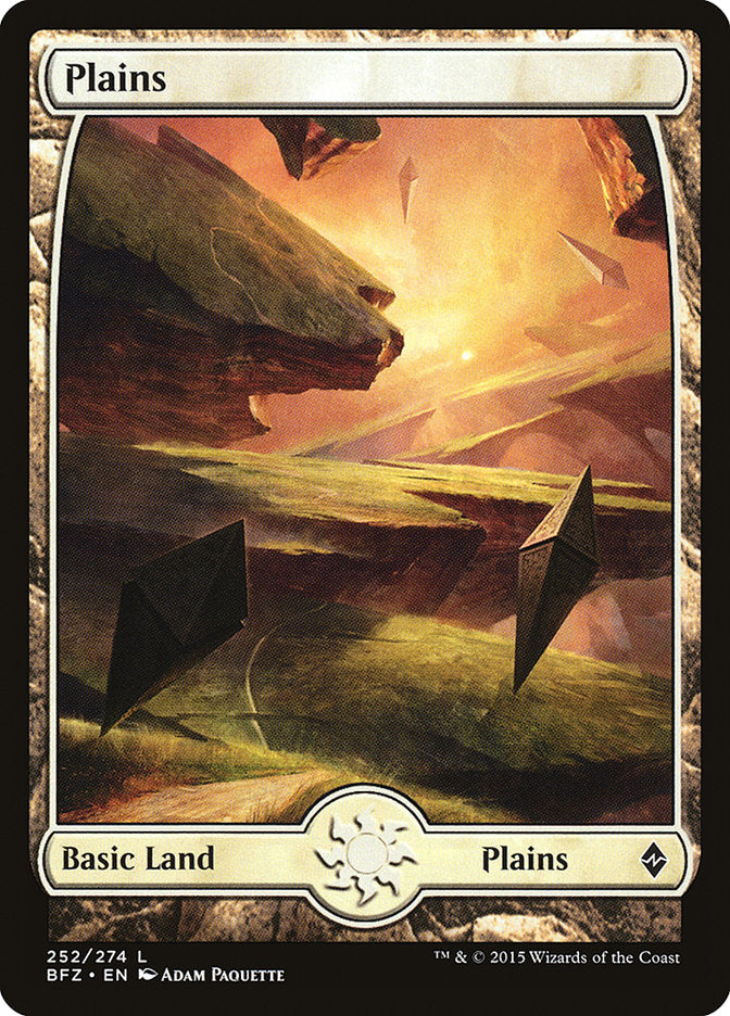 Plains (252) (Full Art) [Battle for Zendikar] MTG Single Magic: The Gathering    | Red Claw Gaming