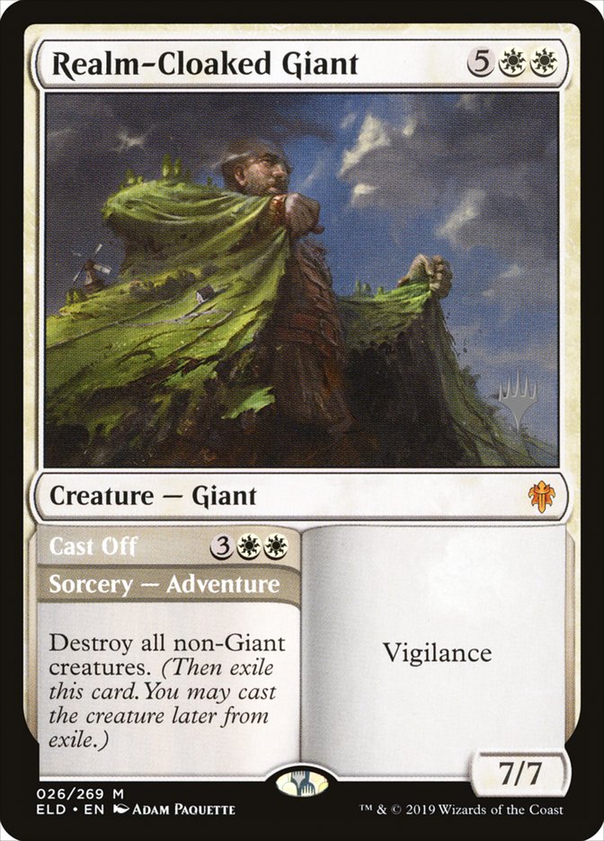 Realm-Cloaked Giant // Cast Off (Promo Pack) [Throne of Eldraine Promos] MTG Single Magic: The Gathering    | Red Claw Gaming