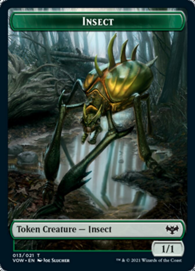 Insect // Wolf (014) Double-Sided Token [Innistrad: Crimson Vow Tokens] MTG Single Magic: The Gathering    | Red Claw Gaming
