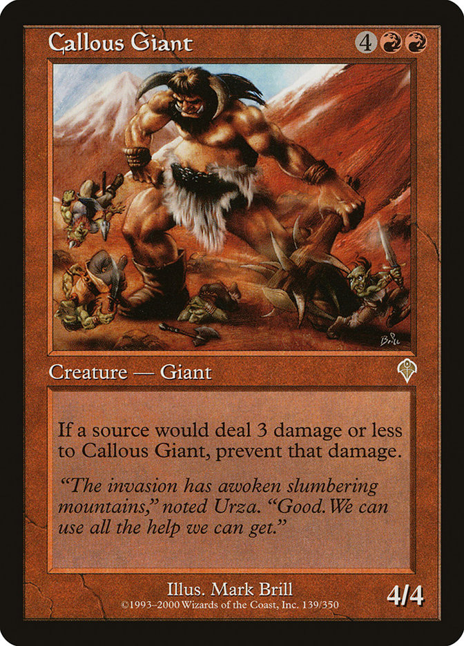 Callous Giant [Invasion] MTG Single Magic: The Gathering    | Red Claw Gaming