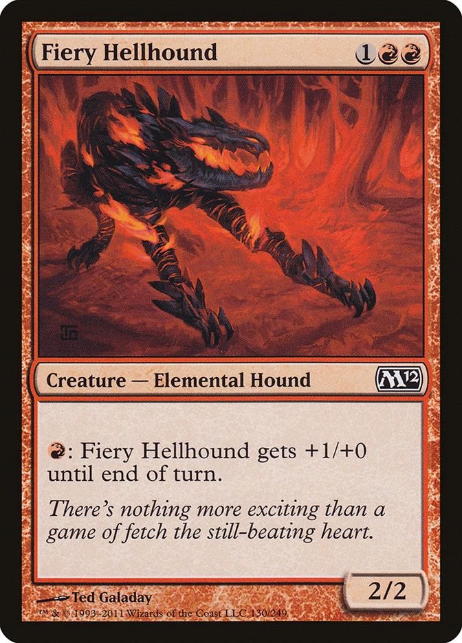 Fiery Hellhound [Magic 2012] MTG Single Magic: The Gathering    | Red Claw Gaming